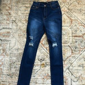 Dark blue skinny jeans